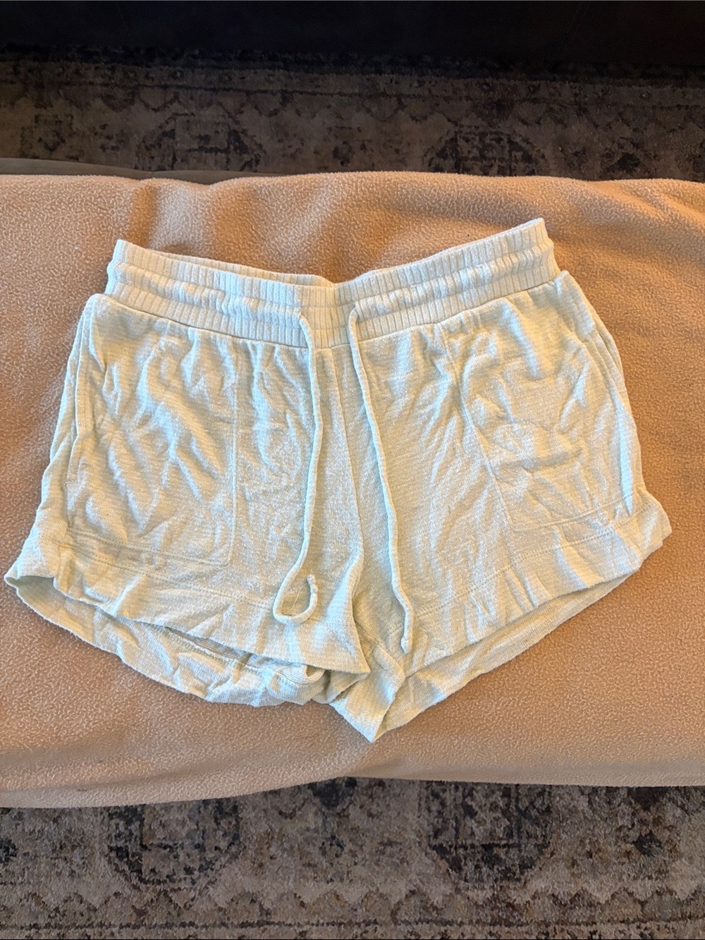 Light Green Women's Knit Lounge Shorts